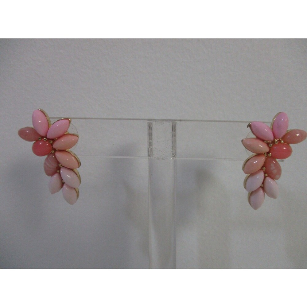 Lee By Lee Angel Mutli Color Cabochon Ear Climber Earrings NWOT $48 PINK